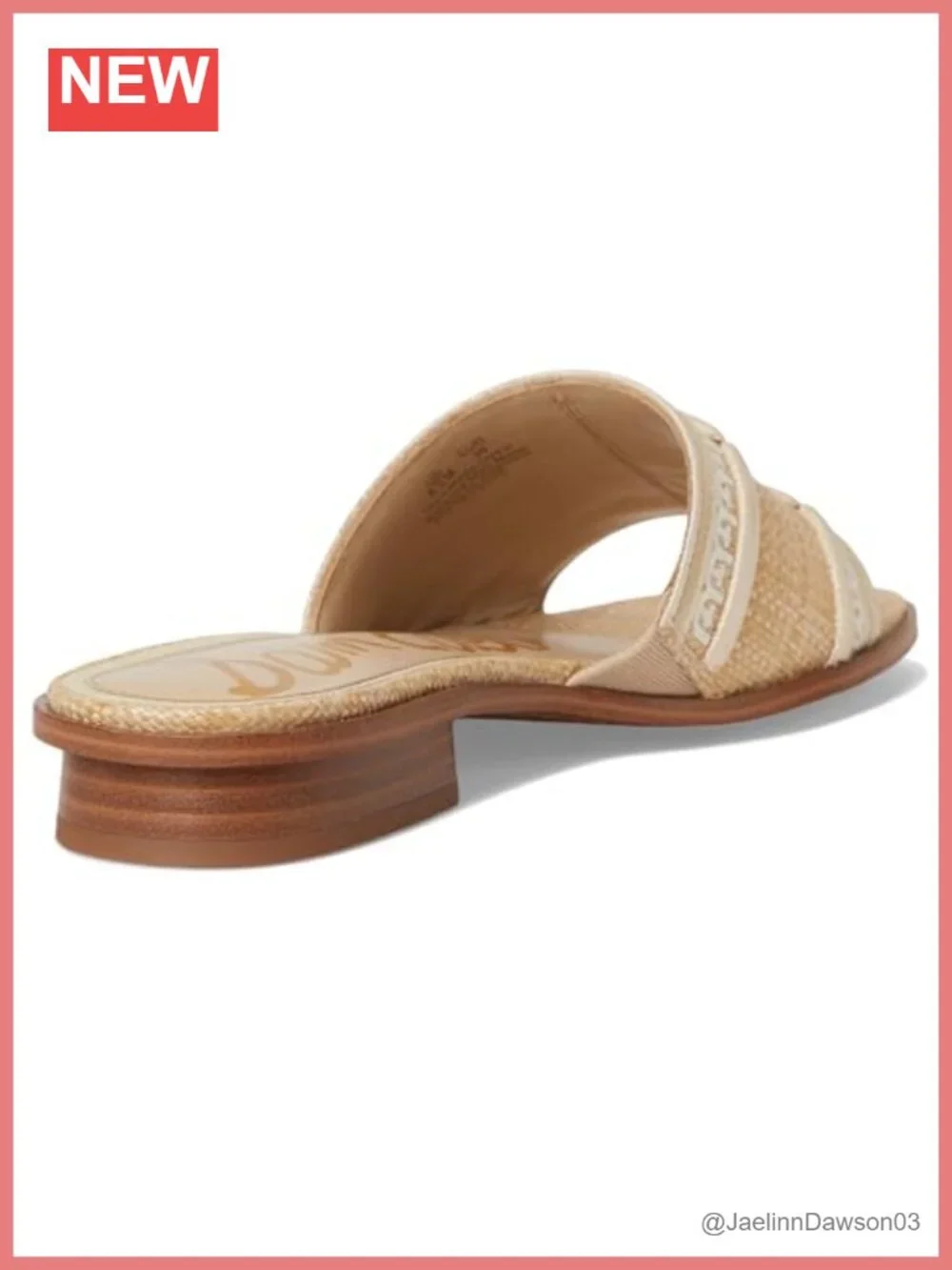 Sam Edelman Stevie Woven Slide Heeled Sandals Block Heel Boho